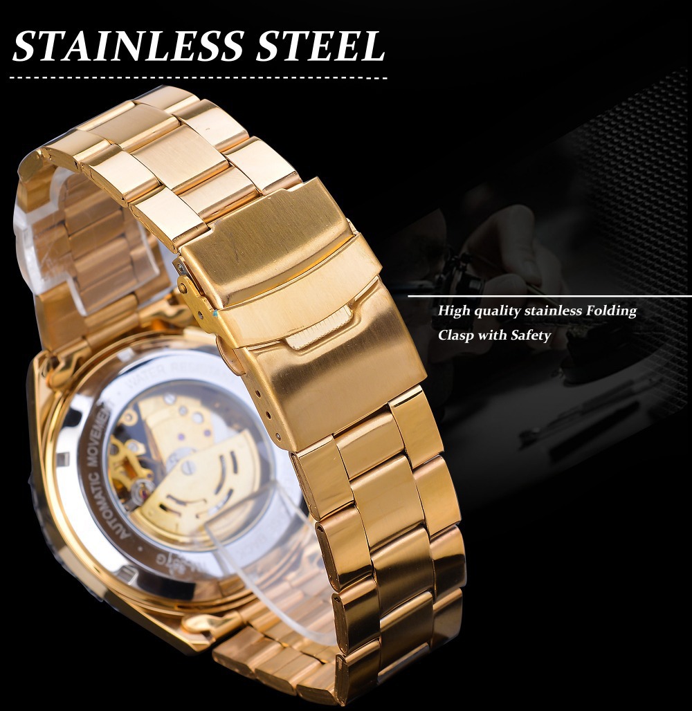 Men's Skeleton Mechanical Watch Automatic Casual Style Luxury_voghion.com