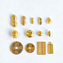迷你金属花生瓜子福袋算盘沙金饰品跨境热销仿金迷你合金摆件批发