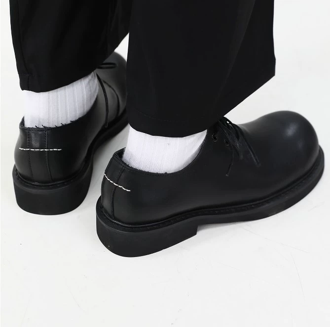 2023 Весенне-осенние туфли на каблуке с вышивкой в Корейском стиле на шнуровке, нишевая повседневная кожаная обувь, женская обувь Дерби из воловьей кожи для мужчин