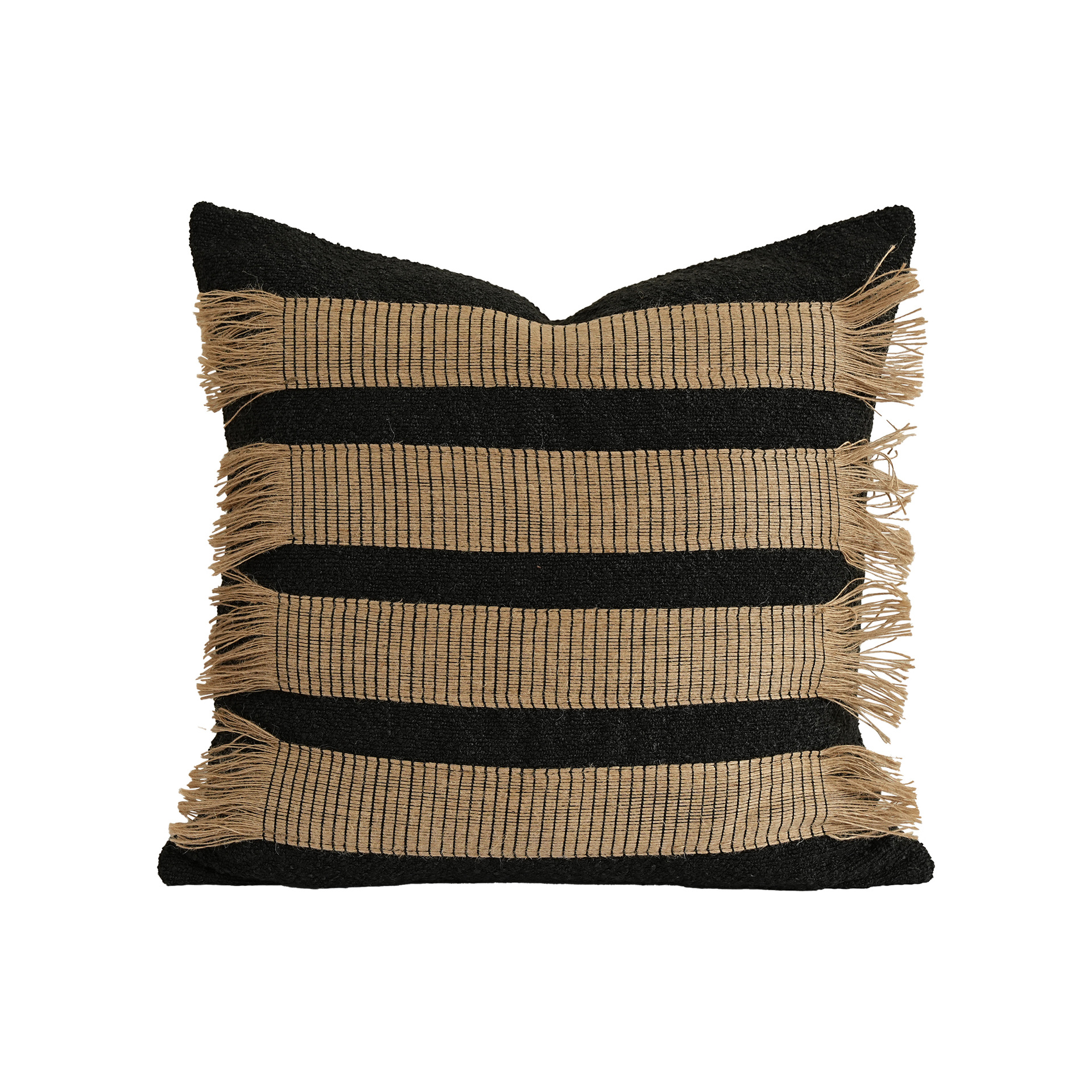 Cojín Decorativo de Cuerda Cáñamo Tejido a Mano, Decorativo para Sofá y Sala de Estar