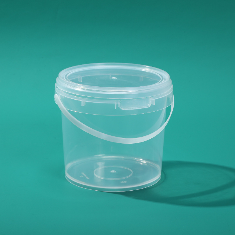 Factory wholesale food grade transparent plastic bucket for juice