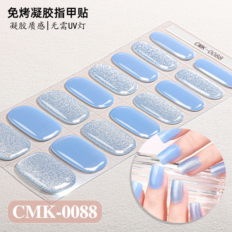 Zhengxiang 追跡ライト小型電球キャットアイノーベーク NO UV ネイルステッカークロスボーダーフラワーチェック柄水玉ジェルネイルステッカー|undefined