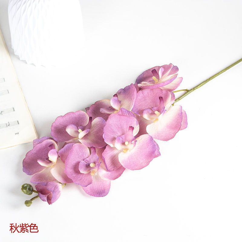 Orquídea de mariposa impresión 3D de 10 cabezas de impresión de flores falsas decoración de sala de estar de alta calidad decoración de flores secas