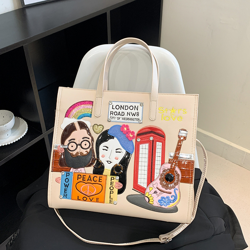大衆が国境を越えた女性バッグをデザインした新しい布刺繍通勤バッグ欧米のレトロなシングル肩斜め掛けバッグ|undefined