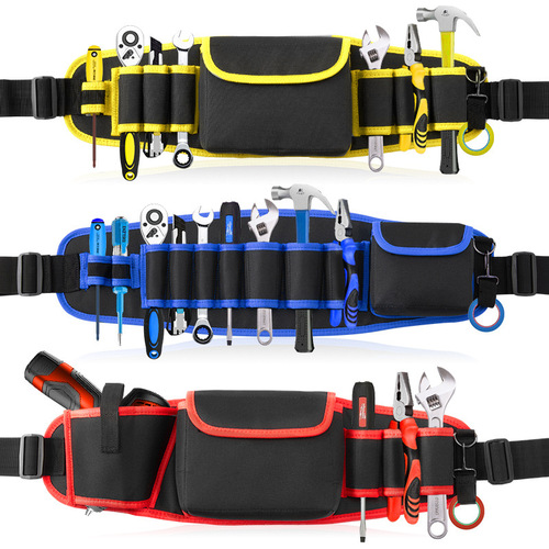 Thickened Electric Tool Waist Bag Multi-functional Oxford Cloth Wide Belt Maintenance High-altitude Work Long Waist Bag Wholesale