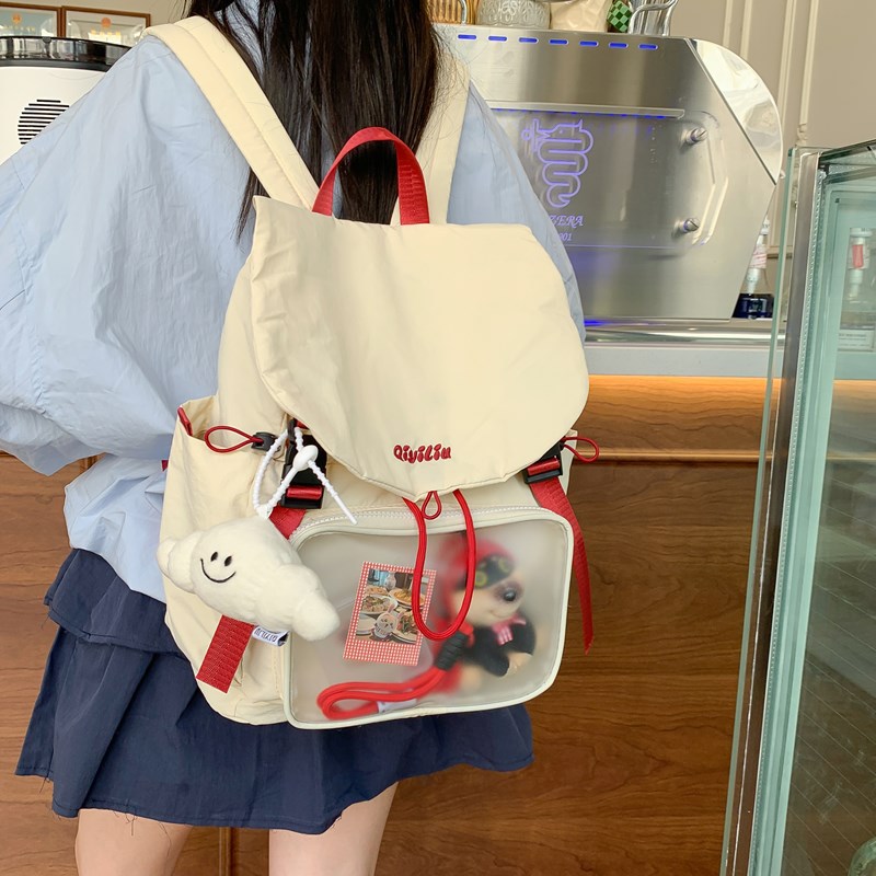 Nueva moda mochila femenina simple casual pequeña fresca y linda mochila escolar para estudiantes mochila de viaje de gran capacidad