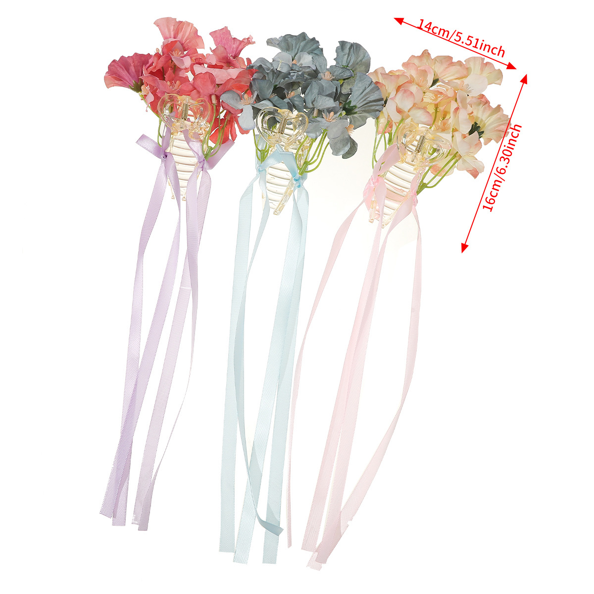 Women's Flower Sweet Mixed Materials Hair Claws display picture 1