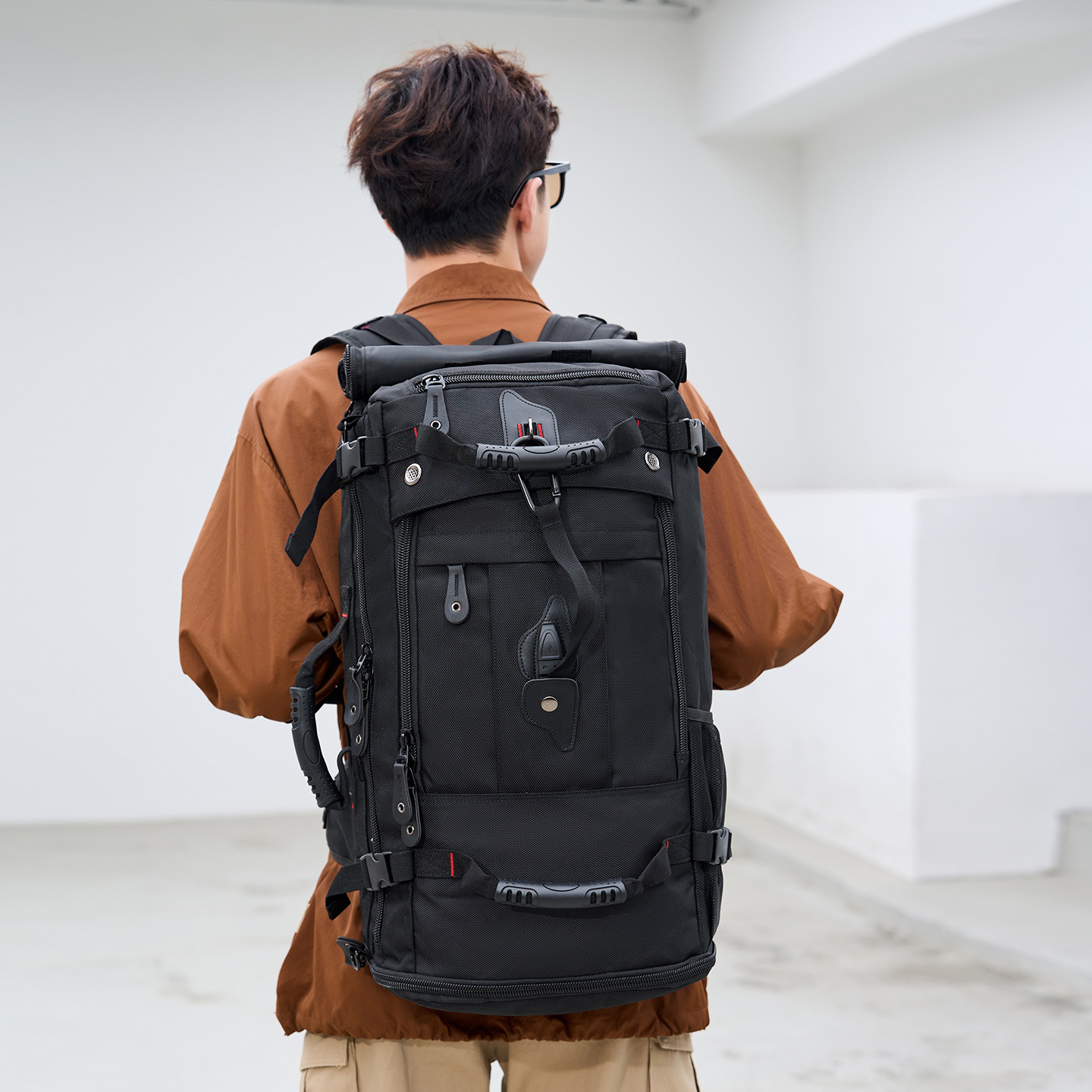 Mochila transfronteriza de gran capacidad para hombres bolsa al aire libre bolsa de expansión de turismo de montaña bolsa de 50 litros bolsa de equipaje image 3