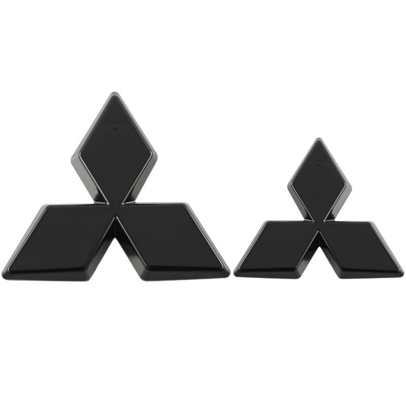 Suitable for 23 Mitsubishi Outlander front and rear car logo decoration cover Outlander car logo sticker exterior decoration modification accessories