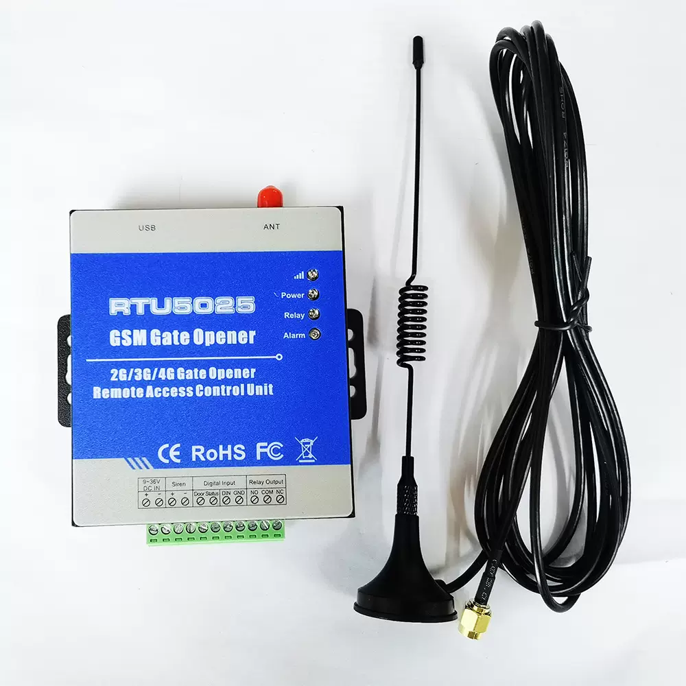 RTU5025 2G 3G 4G GSM GPRS远程短信报警器RTU模块车库开门机水泵