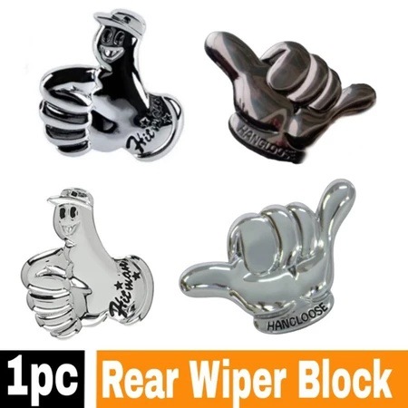 Cross-Border Hot-Selling Car Modified Wiper Ball Finger Wiper Personalized Gesture Wiper Funny Car Wiper Silver