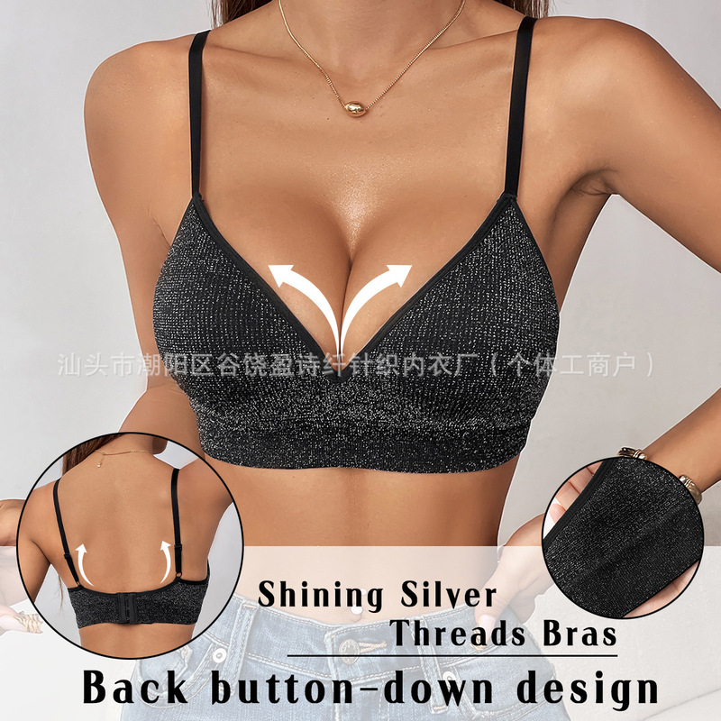 Cross-border best-selling seamless lingerie, French-style sparkling rhinestone sexy bra, Amazon hot-selling push-up bra for women Cross-border best-selling seamless lingerie, French-style sparkling rhinestone sexy bra, Amazon hot-selling push-up bra for women