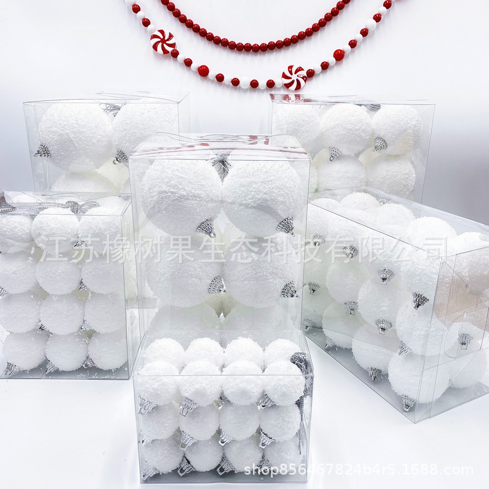 Cross-border factory direct Christmas snow powder ball foam ball snowball Christmas snowball Christmas tree decoration pendant