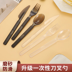 使い捨てナイフフォークスプーン食品級プラスチックケーキフォークアメリカスプーンステーキナイフデザート