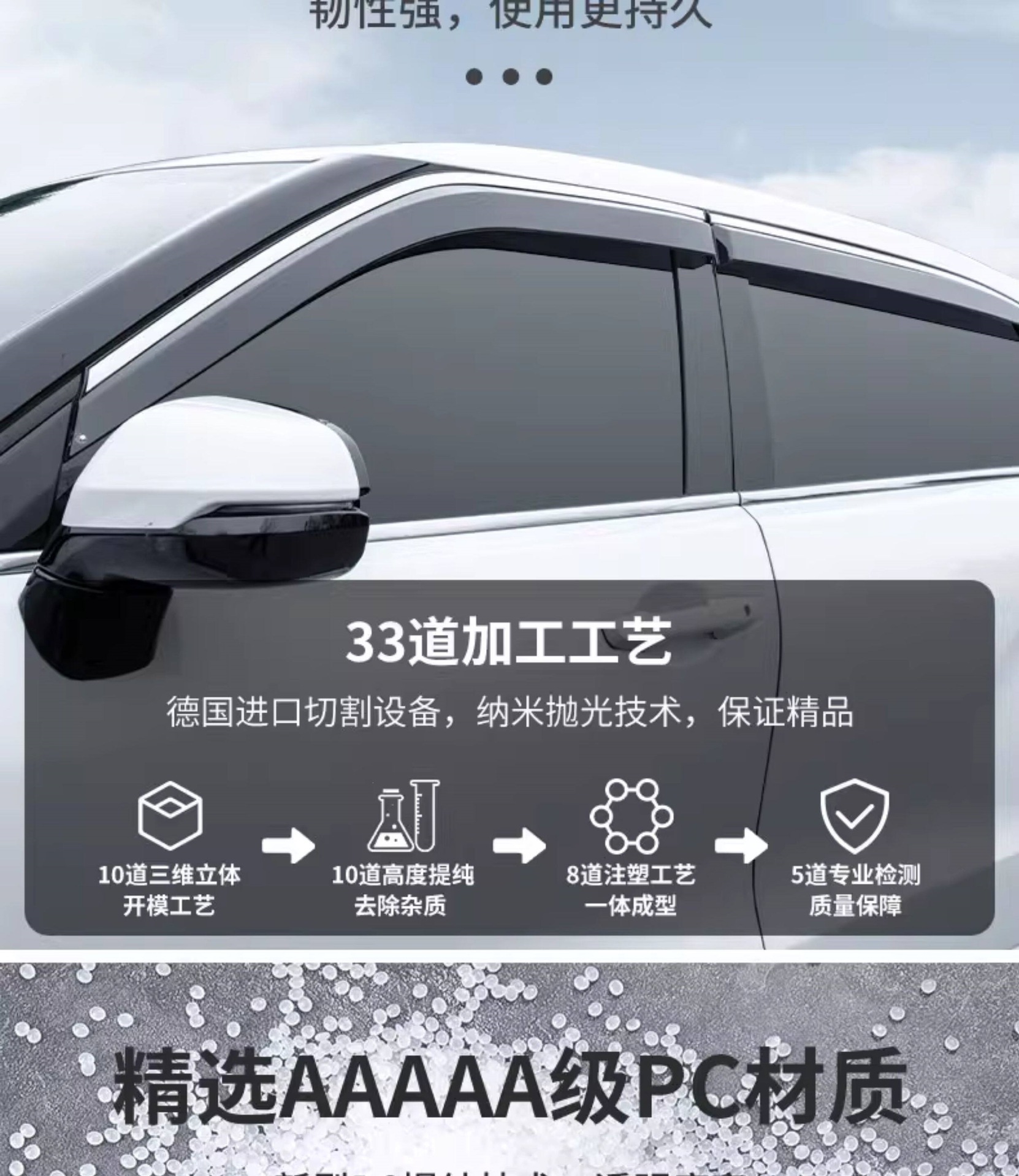 Suitable for Geely Panda MINI Knight, complete set of accessories, including window visors and rain guards