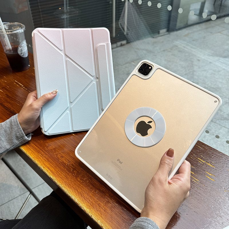 Suitable for Apple ipadpro Protective Cover Gradient Air6 Magnetic Absorption Rotating 10.2 No Pen Slot 12.9 Generation Anti-bending 4