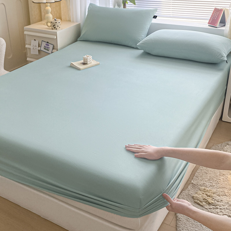 2025 nueva ropa de cama de una sola pieza de algodón 100 funda de cama de algodón con todo incluido cubierta protectora de colchón pieza individual de tres piezas 2