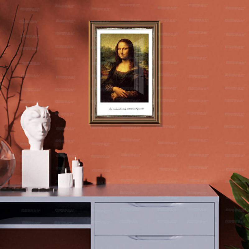 Mona Lisa real bordado cruzado Mona Lisa minimalista sala de estar moderna portátil arte figura decoración bordado a mano image 3
