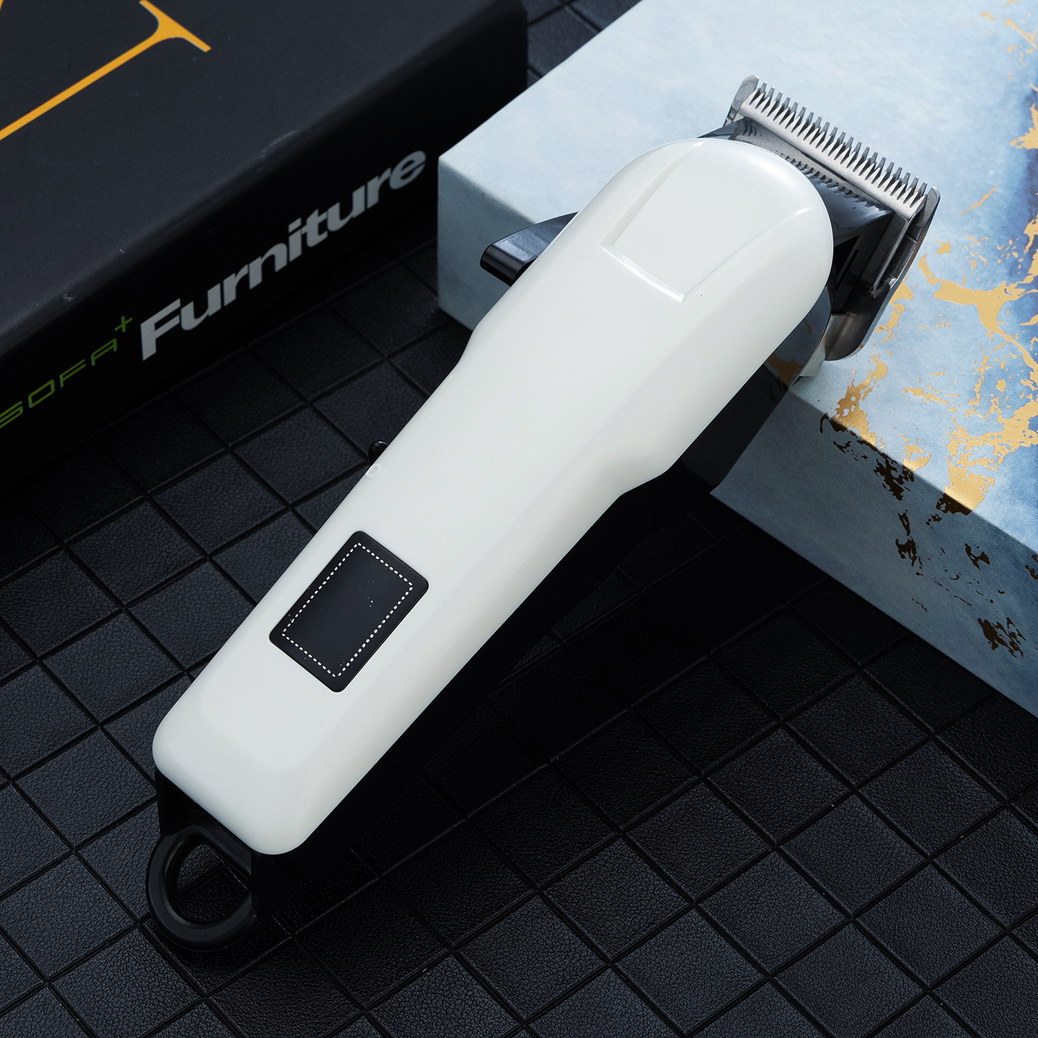 Cortadora de Pelo Recargable con Batería de Litio, Éxito de Ventas Transfronterizo, con Pantalla LCD para Uso Doméstico y en Salón, Cortadora de Pelo Eléctrica Profesional