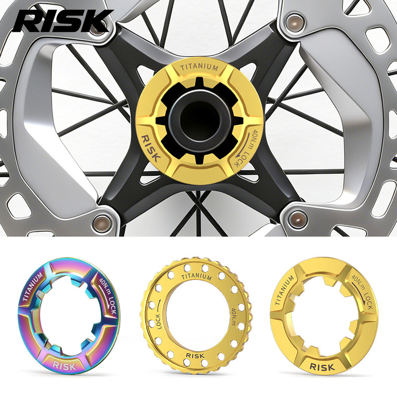 Risk Road Bike Titanium Alloy Center Lock Cover Inner Lock Cover Outer Lock Cover Disc Brake Disc Cover Hub Installation Cover