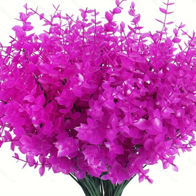 Amazonas transfronterizas de otoño de plástico simulado flores artificiales plantas de eugalia violeta flores decorativas al aire libre