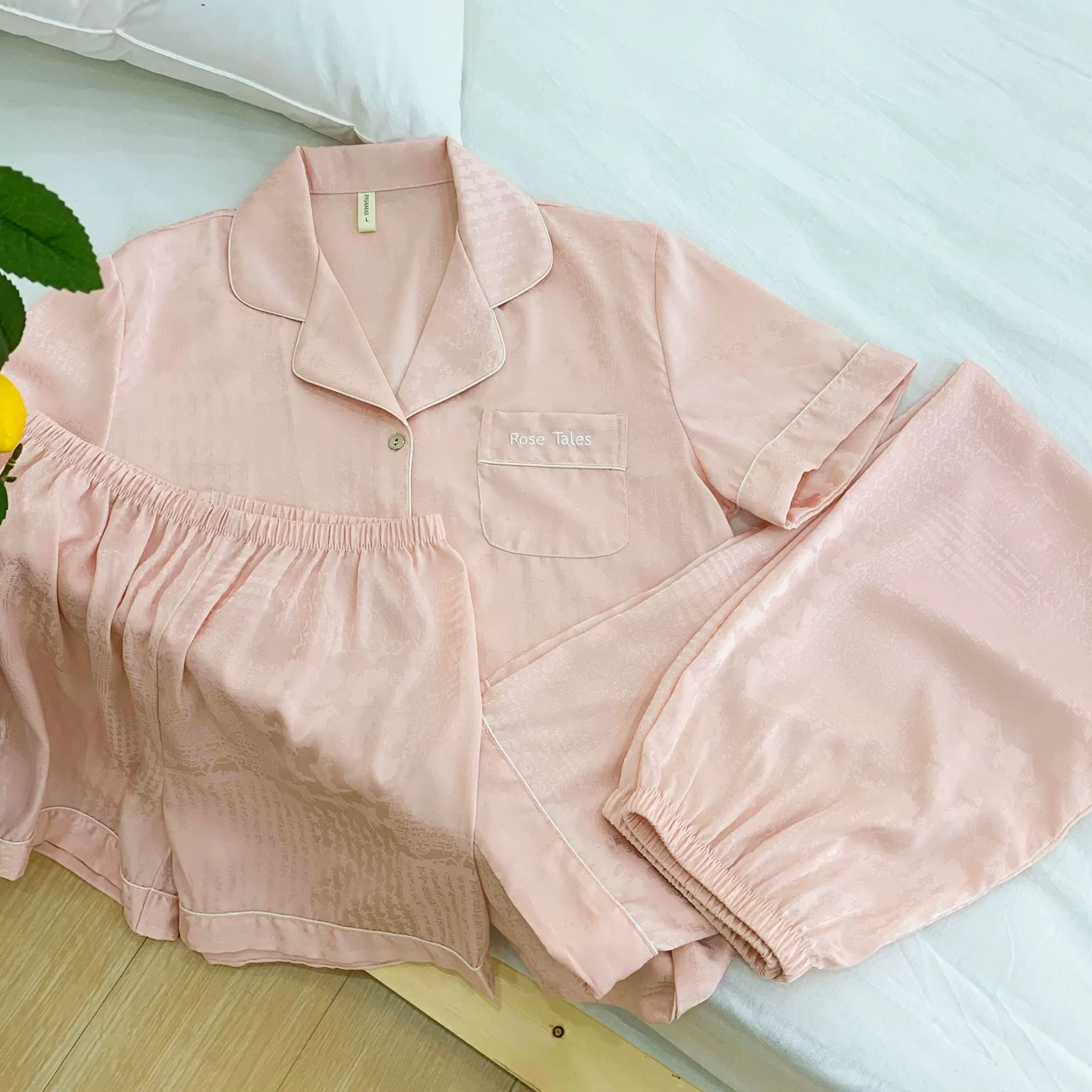 Пижама леди новый темный жаккардовый рисунок вышивка ледяной шелк