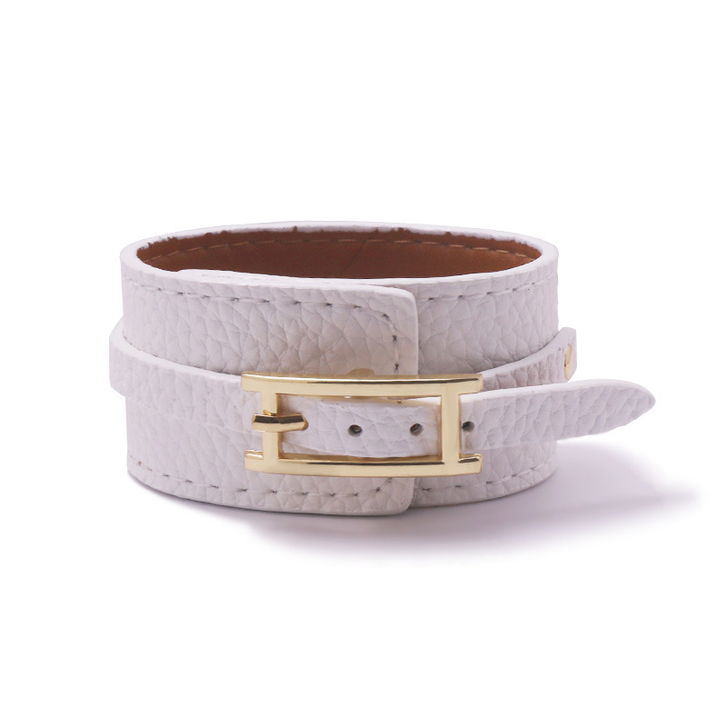 Designer inspirado estilo punk couro pu pulseira de couro larga pulseira ajustável mulheres moda jóias acessórios presente festa de casamento decoração_voghion.com