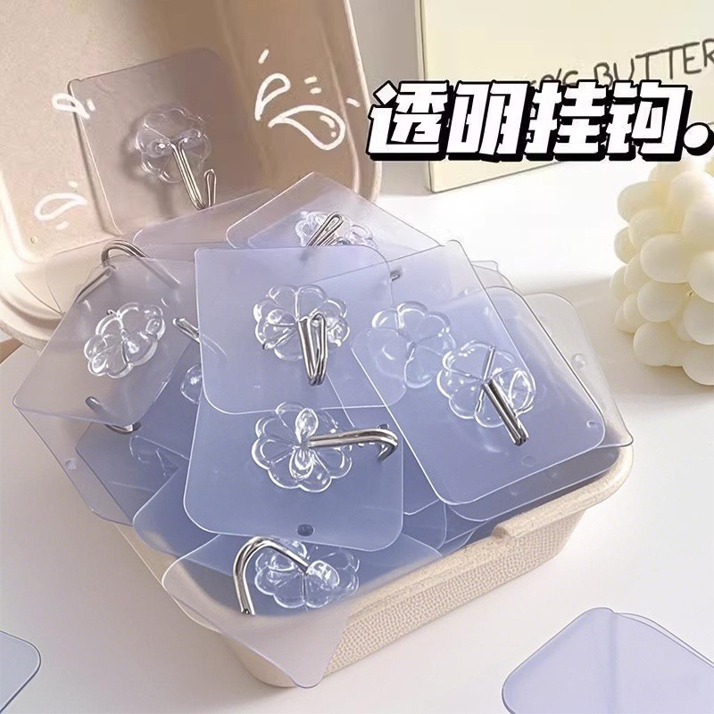 挂钩强力粘胶墙壁贴墙上承重透明无痕挂勾贴钩免打孔钩子粘贴粘钩|undefined