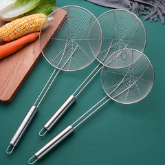 Factory wholesale stainless steel wire strainer hot pot filter net strainer household kitchen frying noodles scoop spicy hot pot strainer 
