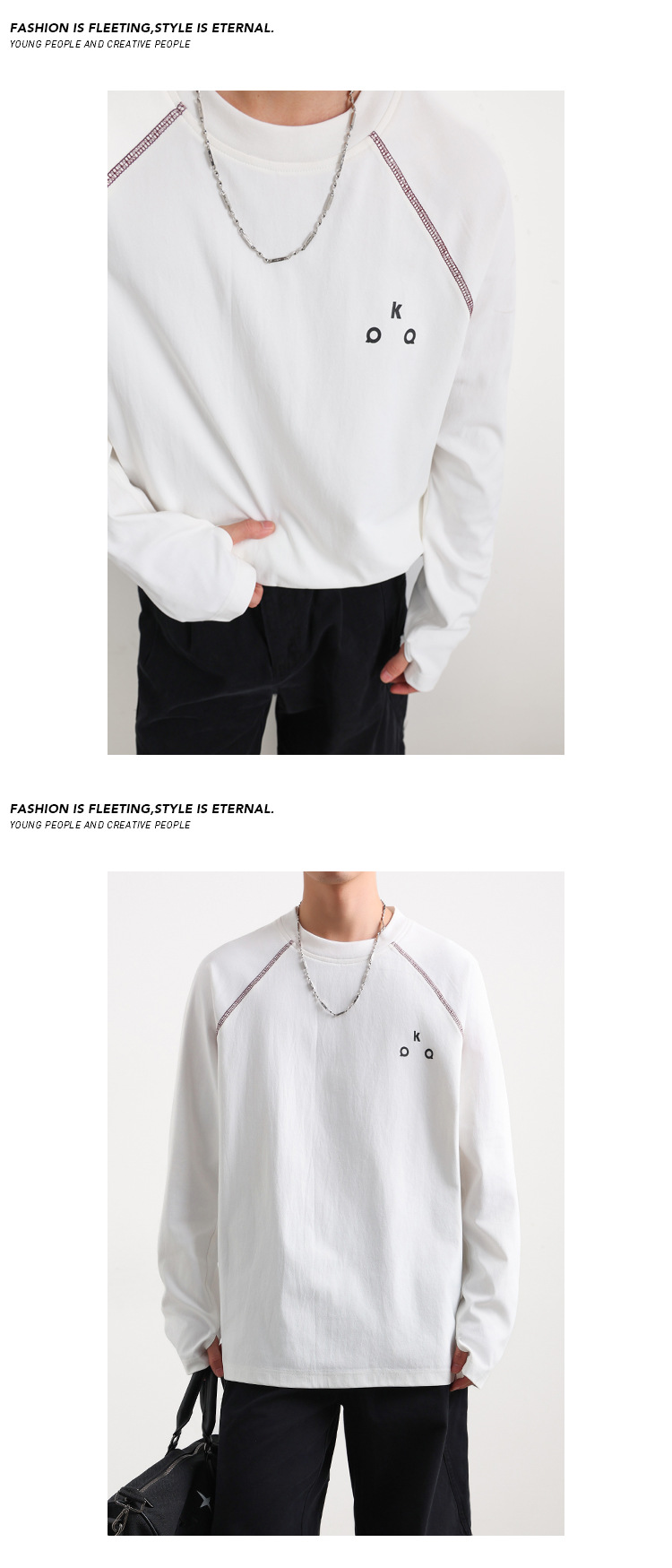 Hasselblad Long Sleeve T-shirt For Men Casual Letter Printed Top_voghion.com