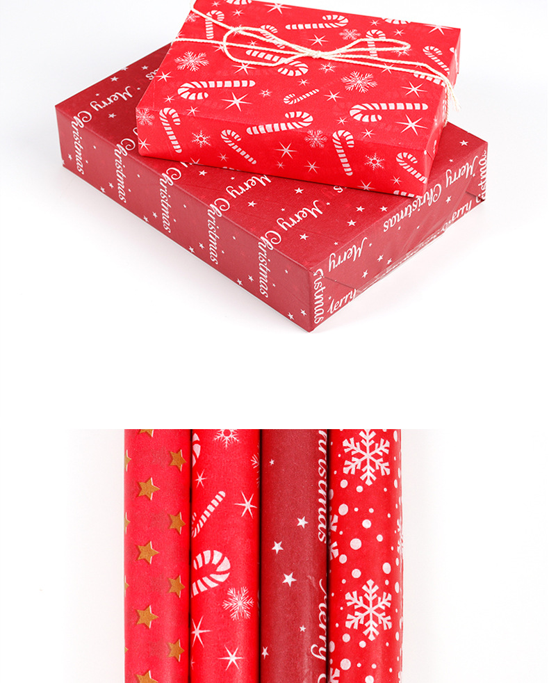 Christmas Star Candy Snowflake Paper Party Gift Wrapping Supplies display picture 3