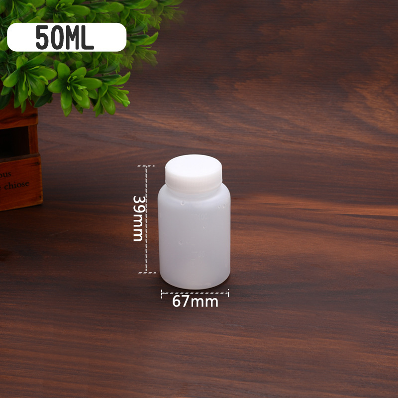 スポット卸売 50-2000 ml HDPE 大口ボトル内蓋スケール広口包装白いプラスチックボトル|undefined