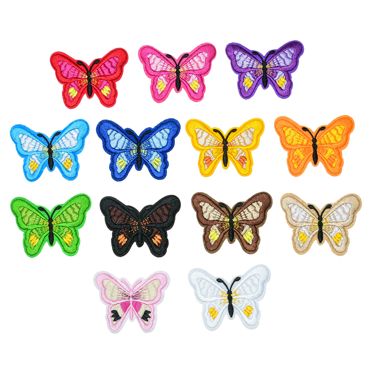 Color butterfly cloth sticker down jacket jeans repair hole applique handmade DIY clothing accessories decorative sticker