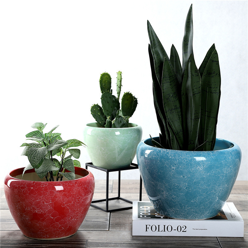 新しいセラミック植木鉢特大北欧スタイルクリエイティブ屋内外金のなる木ポトス鉢植えクリアランス|undefined