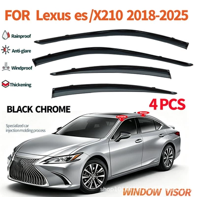 Suitable for Lexus ES Rain shield - cross-border-precision-made-without-car-logo-can-be-labeled-on-request-lexus-esmk7-xz10-2018-2025pc-injection-moldingno-bright-trimrain-shield
