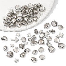 塑料CCB不规则异形白K色隔珠子DIY手工耳环手链项链饰品配件材料