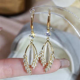 合金耳饰【穗怡】时尚轻奢气质百搭精致麦穗耳 金枝玉叶耳环女