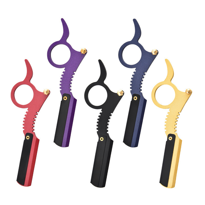 Rasoir manuel de rechange en acier inoxydable à anneau unique Cross-Border pour salon de coiffure_voghion.com