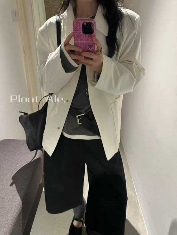 天丝羊毛垂感长袖打底衫一拼接色假两件宽松T恤百搭上衣女生5M124|undefined