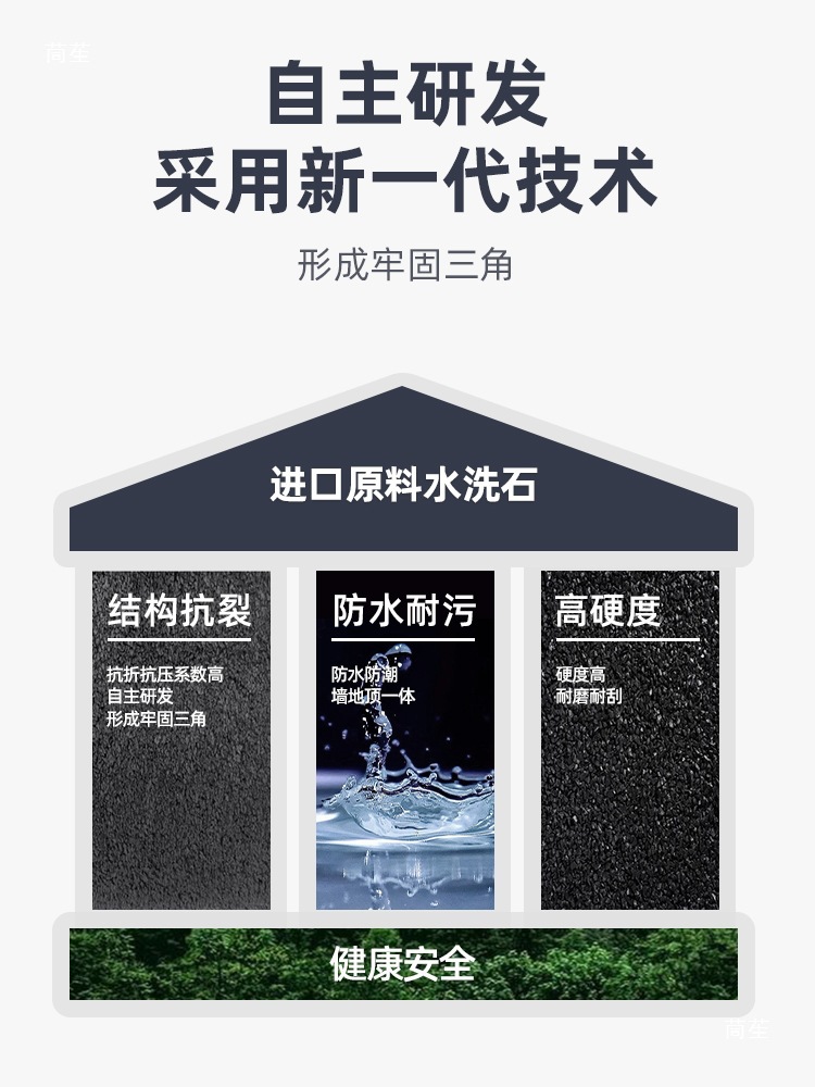 水洗石微岩石涂料树脂墙面地面室外磁石漆瓷石桶装批刮材料免水洗