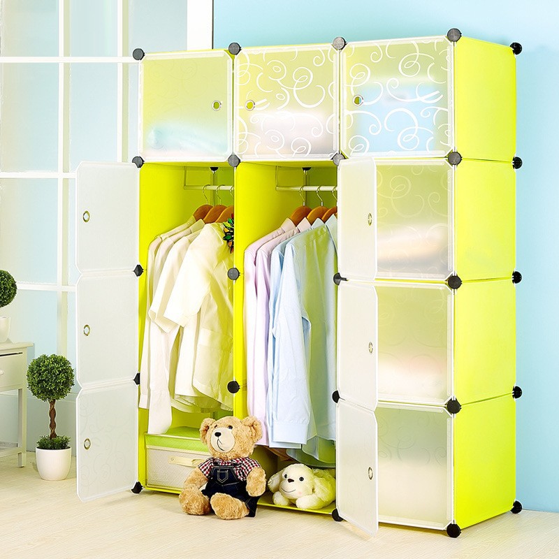 Armario de resina simple, armario de almacenamiento de plástico, armario plegable para ropa de adulto, armario pequeño económico, armario para el hogar