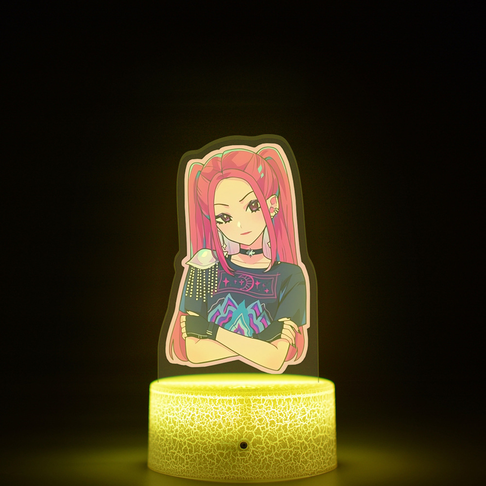 Caza de demonios transfronteriza K-POP grupo de mujeres perímetro cazadores intermedia impresión interior de control remoto luz de noche