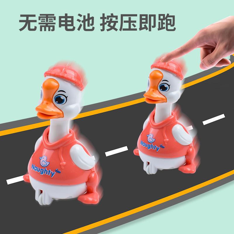 New Children's Press-And-Slide Cartoon Animal Toy Car with Rotating Head, Inertia Car, Resistant to Falling, for Boys and Girls