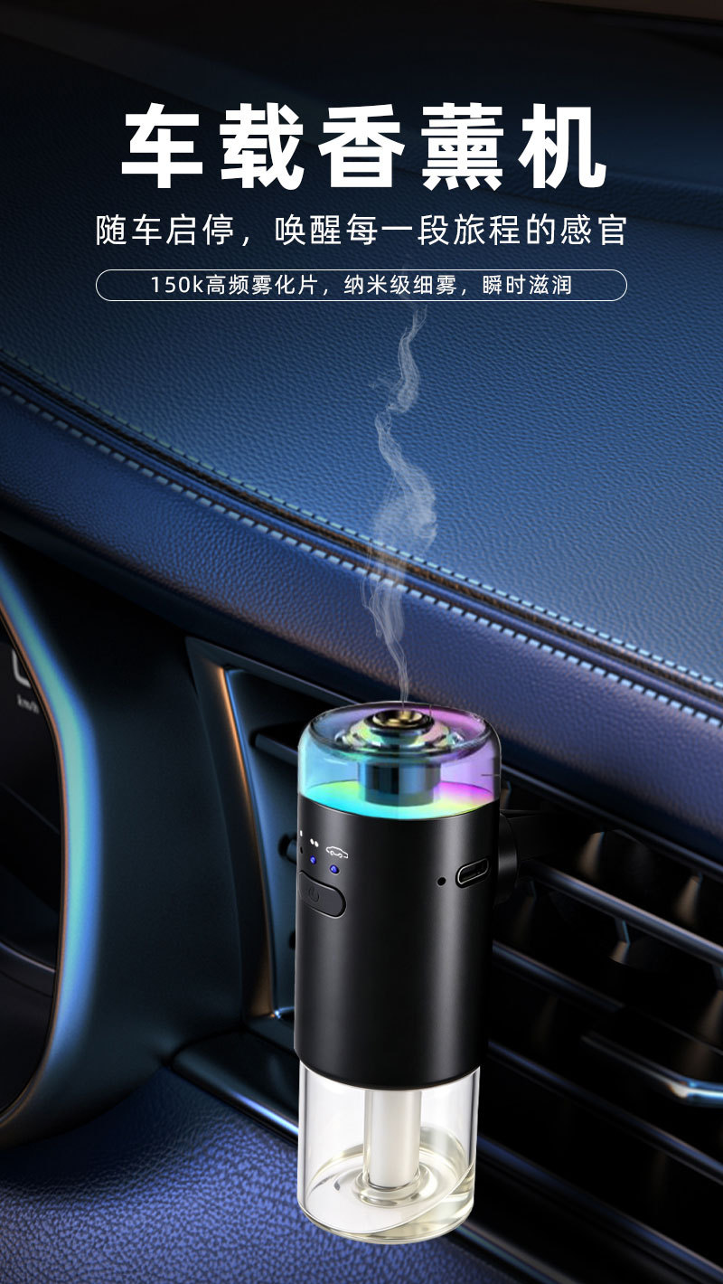 Smart Car Air Vent Fragrance Diffuser Creative Car Interior Accessories Car Perfume Essential Oil Automatic Spray Manufacturer Wholesale