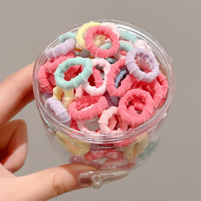 Anillo para el cabello de los niños, banda de goma de alta elasticidad, cabello trenzado, no daña el cabello, cuerda para atar al bebé, red neta 2025 nueva funda de cuero de cuerda para el cabello