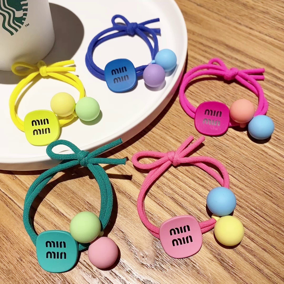 South Korea children's hair tie rubber band hair band Girls durable color ponytail hair rope students high elasticity not easy to break hair rope