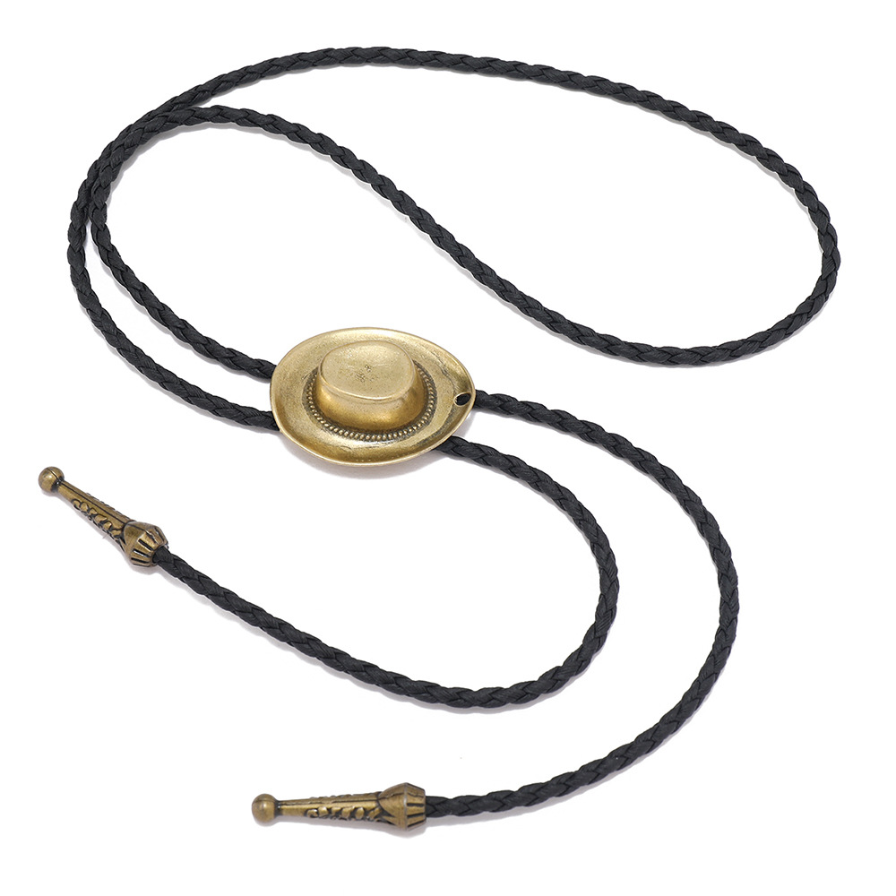 30g Weight Zinc Alloy Pendant Material Necklace Classification Leather Rope Chain Material 1 Piece Quantity Casual Occasion rope, Zinc alloy Material hat Pattern Unisex Gender Retro, Punk Style Retro Punk Hat Rope Zinc Alloy Unisex Necklace 1