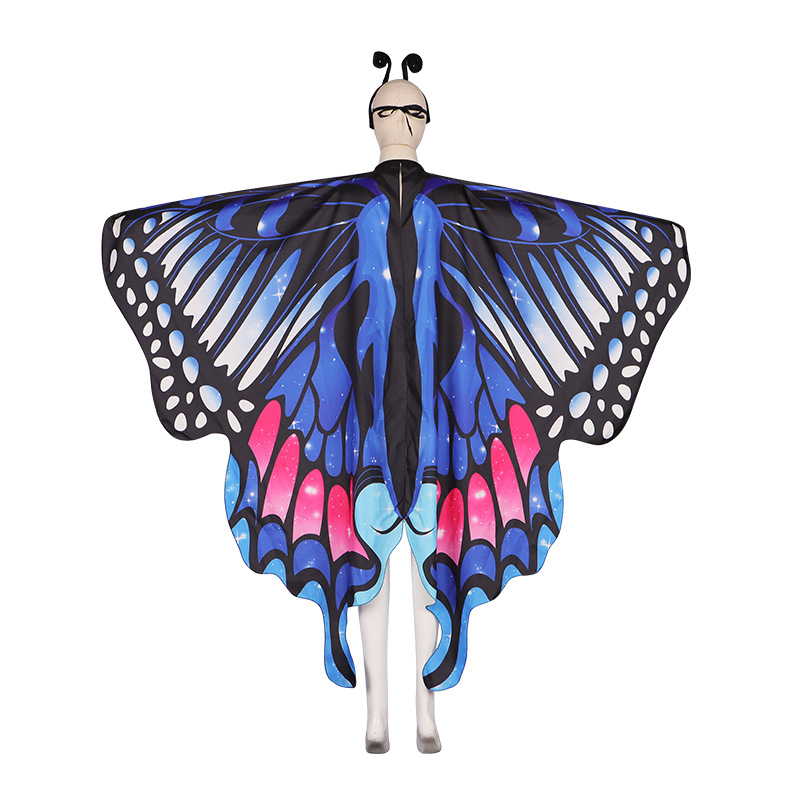 Alas de mariposa para adultos fiesta carnaval mariposa colorida capa Correa Halloween Cosplay traje del funcionamiento