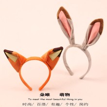 可爱卡通发箍毛绒超萌动物公仔耳朵发箍搞怪洗脸乐园拍照表演头饰