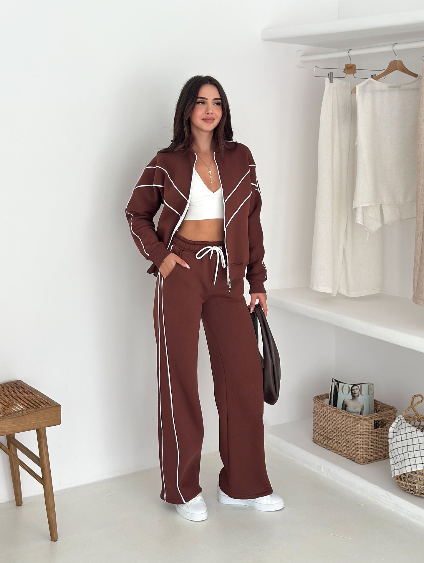 2026 Cross-Border Casual Outfit For Women, European American Street Style, Long-Sleeve Fold-Neck Cardigan And_ecoleips.com